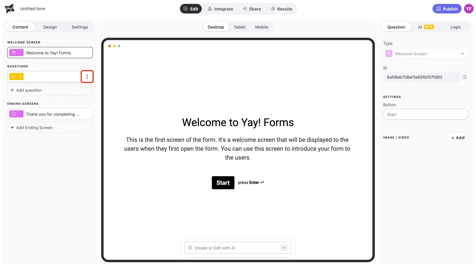 The three-dot menu highlighted on the sidebar question