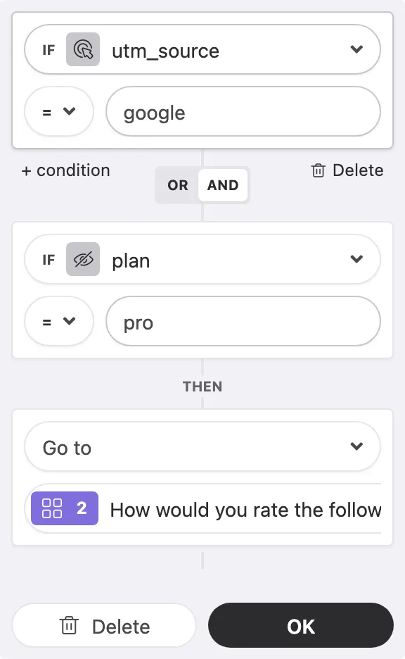 Conditional Logic with Hidden Fields and UTM Parameters