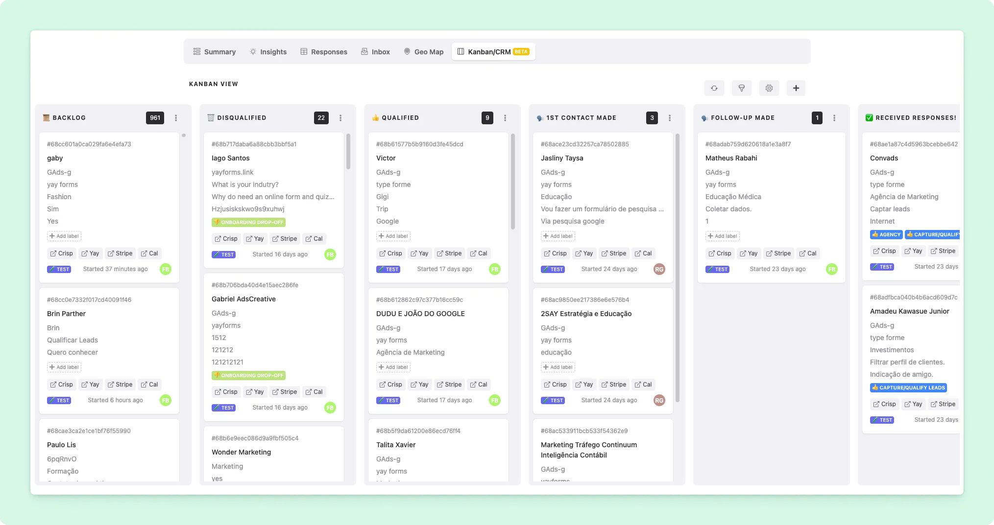 CRM/Kanban Feature with Auto-Assignment, Notifications & Customization