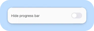 New Form Setting: Hide the Progress Bar