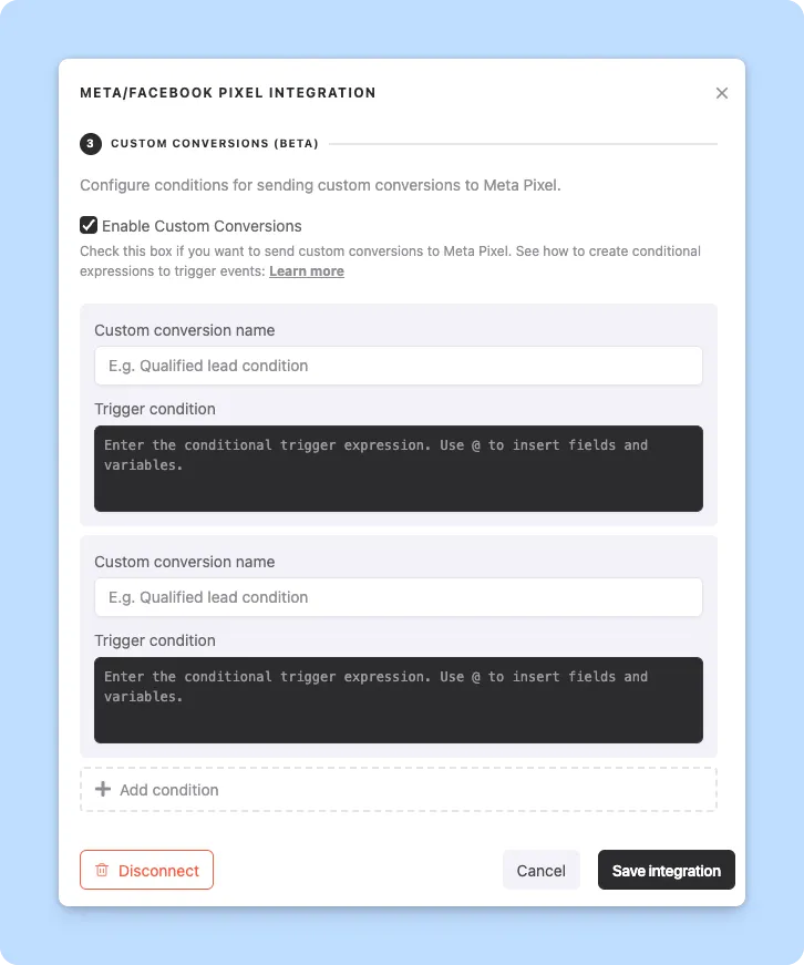 Multiple Trigger Conditions in Facebook Pixel