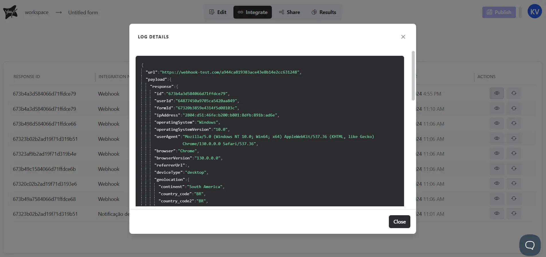 New Feature: Comprehensive Integration Logs