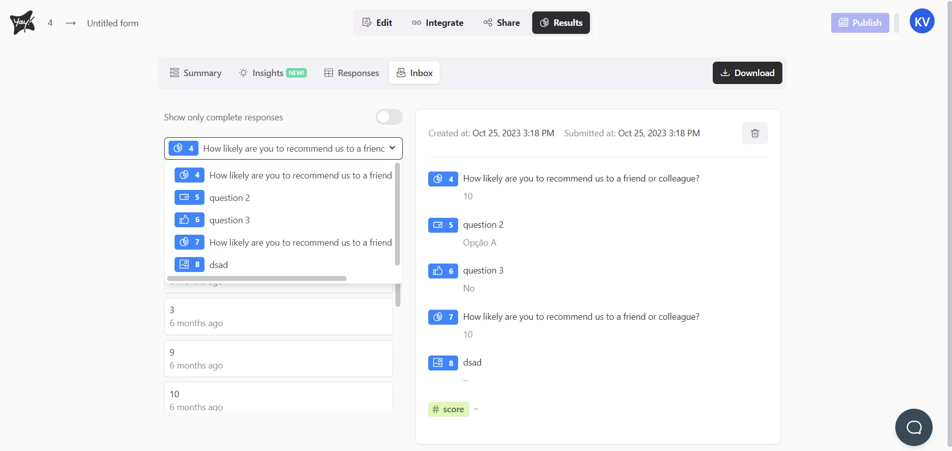 New Feature: View Form Responses in Inbox Format!