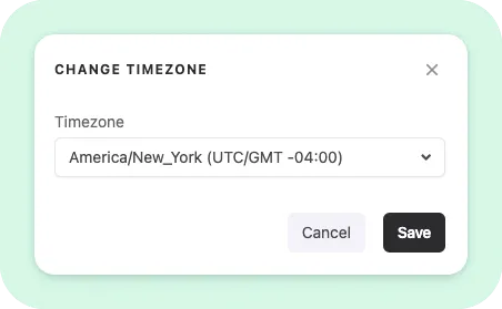 Timezone Settings for Workspace and Profile
